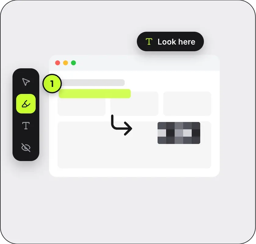 Add highlights, annotations and redaction to the captured image.