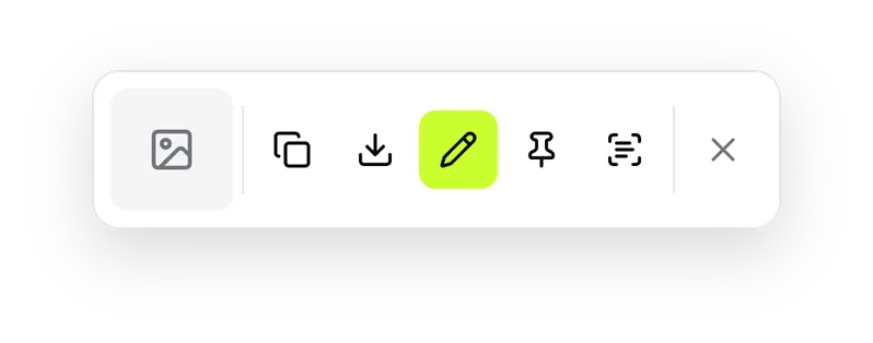 LumenGrab quick access toolbar.